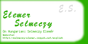 elemer selmeczy business card